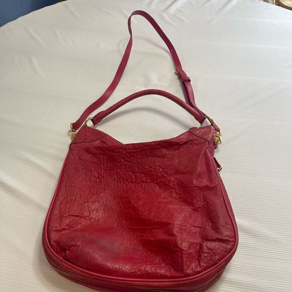 Marc By Marc Jacobs Red Washed Up Billy Hobo Bag Purse Handbag - Picture 6 of 14